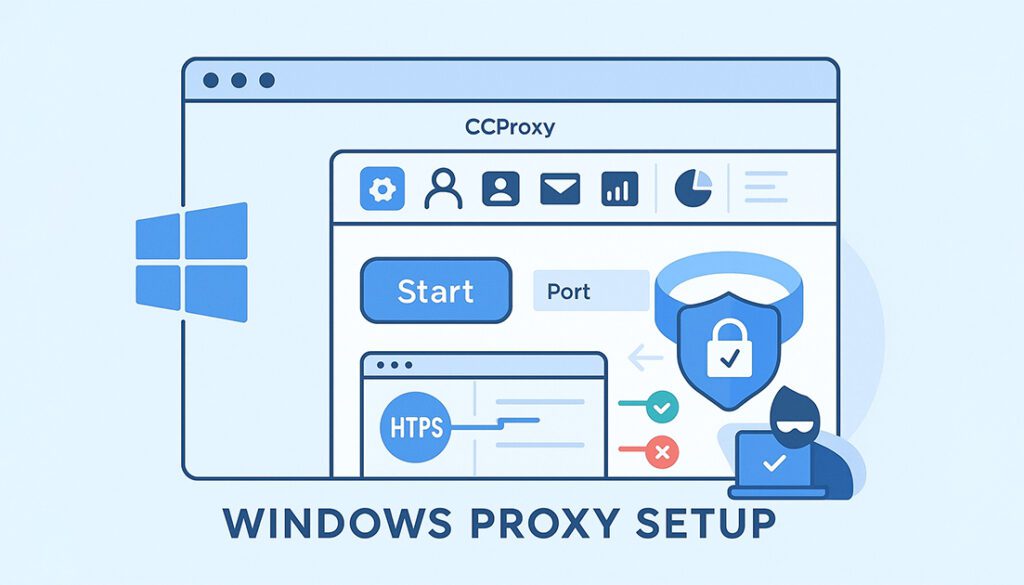 how to make a proxy server on Windows (CCProxy)