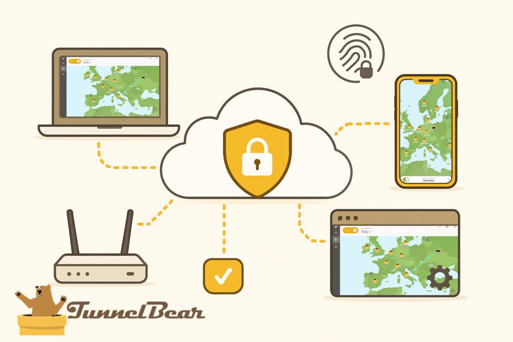 TunnelBear VPN Apps, Features & UX