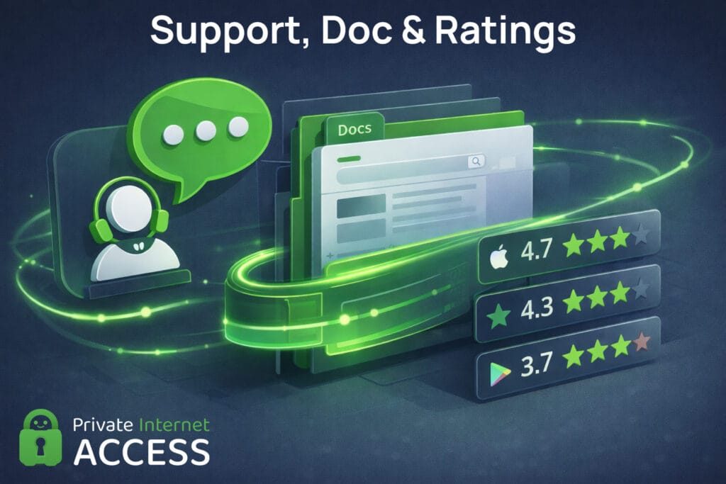 Private Internet Access Support, Documentation and Rating